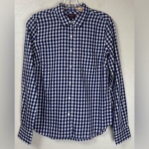 NEW UNTUCKit Belleza Blue Gingham Button Down Cottage Preppy Shirt Sz 6 $79 1033